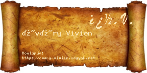 Óváry Vivien névjegykártya