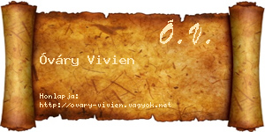 Óváry Vivien névjegykártya